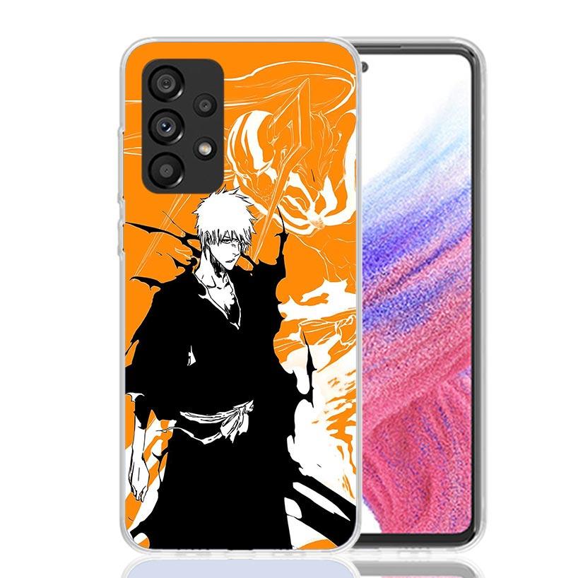 Kurosaki Ichigo Bleach Phone Case for Samsung Galaxy A52 A51 A50S A12 A22 A32 A72 A10S A30S A31 A71 Note 20 Ultra 10 Plus S10 Ga