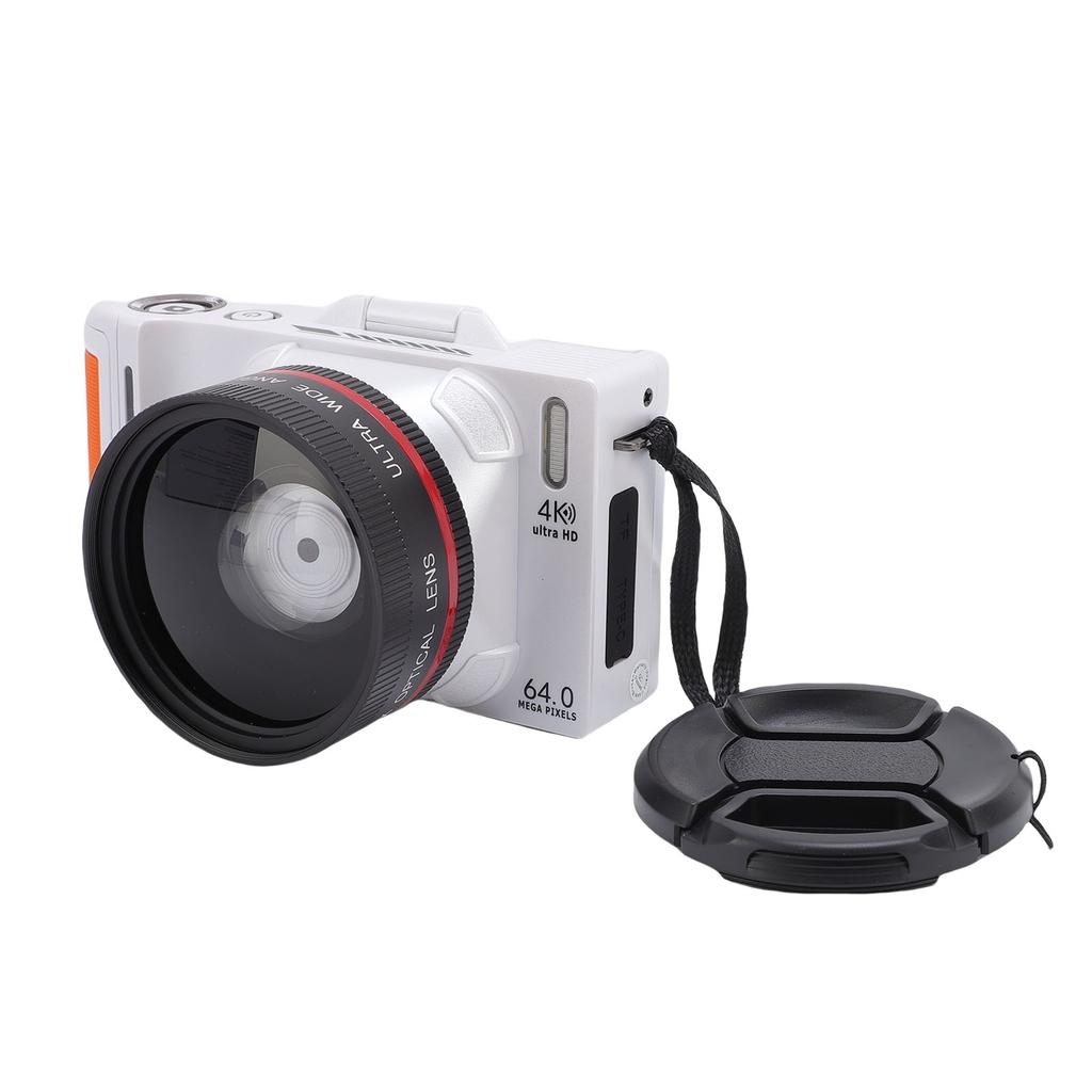 64MP Digital Camera HD 4K Photography Portable Compact Camera with 3in Screen 18X Zoom Anti Shake Auto for Travel