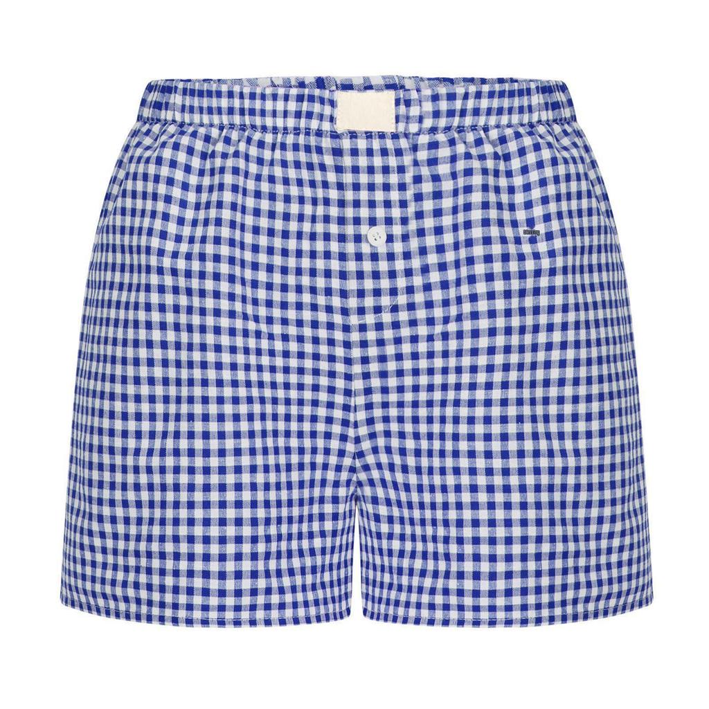 Women's Retro Plaid High-Waisted Wide-Leg Casual Shorts