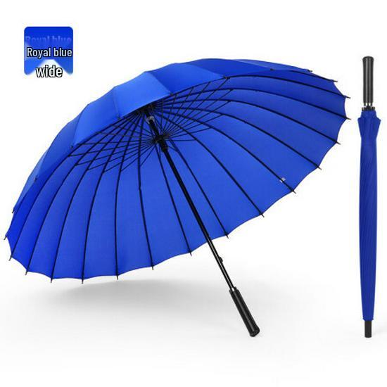 Extra-Large Windproof 24-Rib Umbrella - Double-Person Golf Umbrella with Long Handle, Business Design, Ideal for Rainstorms and Colorful Logos.