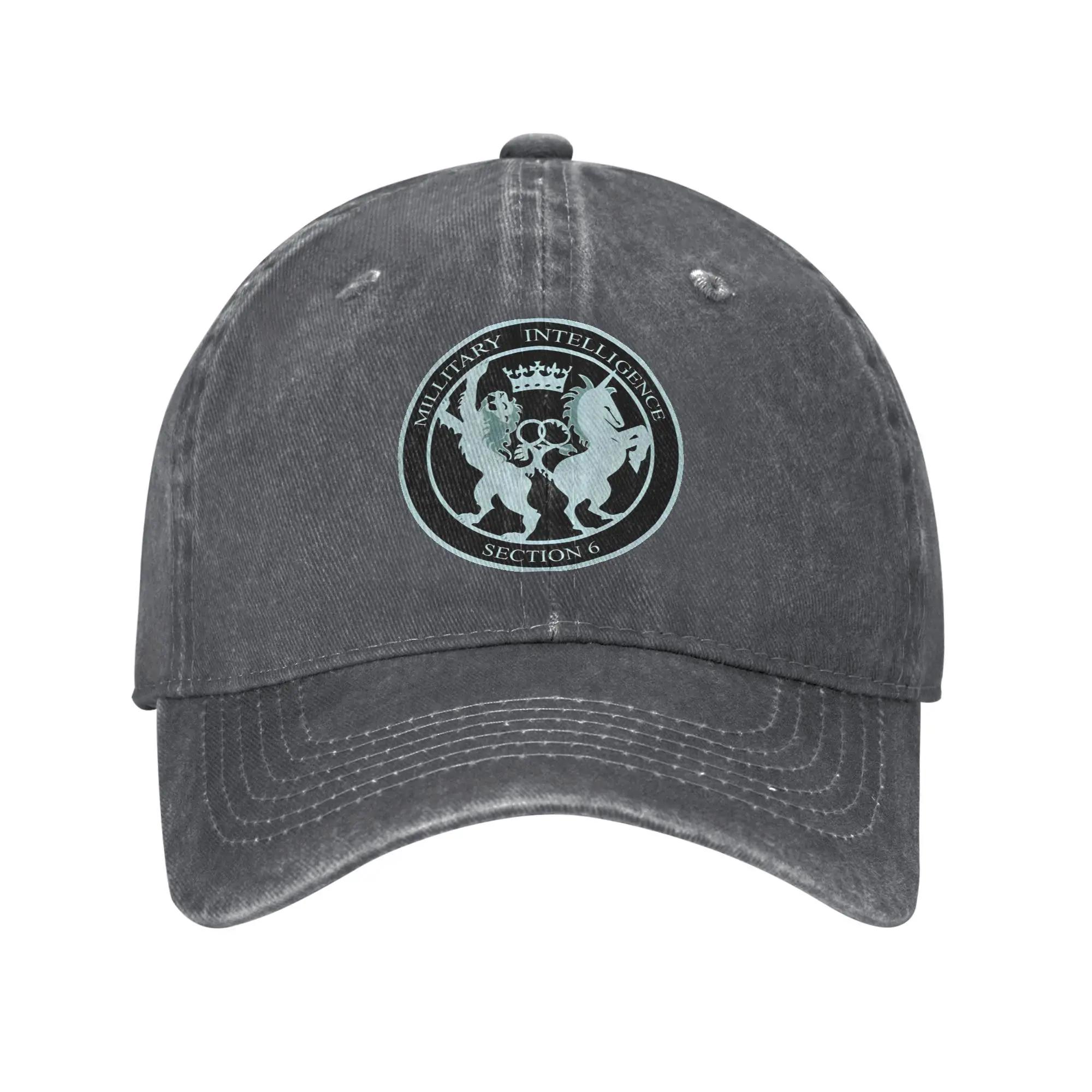 

Casual MI6 Secret Intelligence Service Baseball Caps Unisex Women Distressed Washed Sun Cap Military Outdoor Gift Caps Hat Adjustable