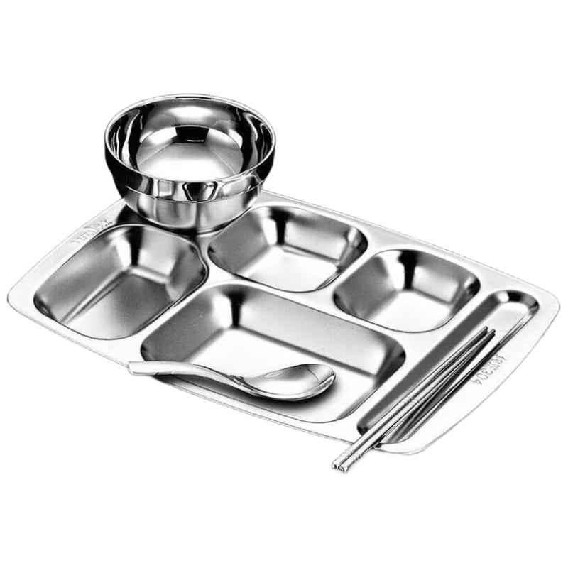 Huiliang 304 Stainless Steel Divided Meal Tray