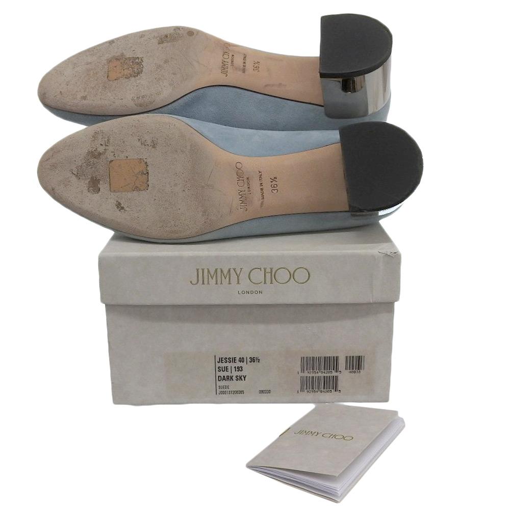 Jimmy Choo JESSIE 40 Pumps for Women, Suede, Blue, 36 1/2 Shoes 36.5 BlueUsed
