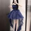 Korean Style Romantic Waist-Cinched Sparkle Dress - Short Skirt Trend