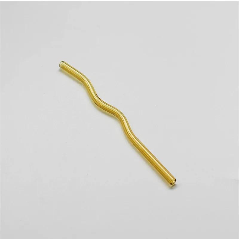 

8X200 мм многоразовая соломинка для питья из боросиликатного стекла соломинка 1 шт волнистая цветная соломинка барный инструмент ржавый аксессуар для вечеринки жёлтый