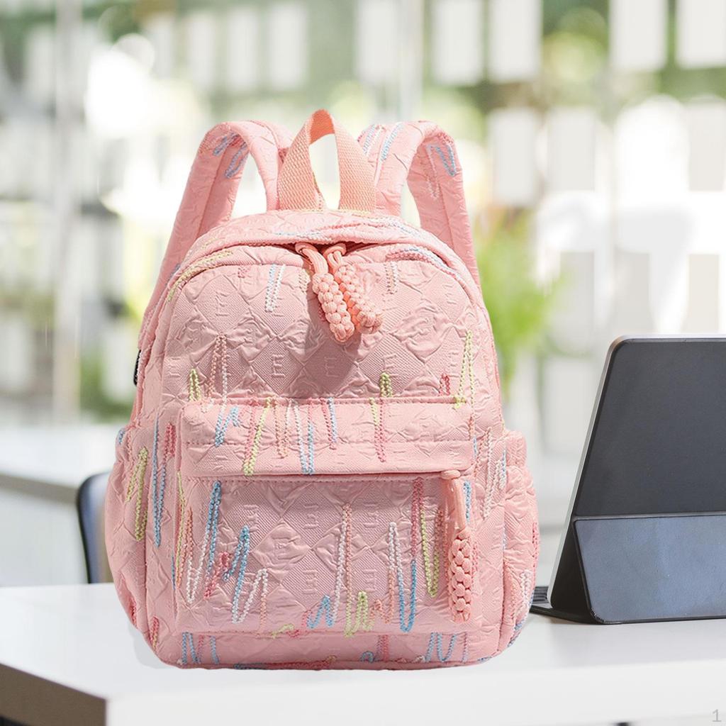 Children's Backpack Spacious Design Weave Zipper Rucksack for Early Education