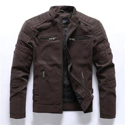 Leather Jacket Biker Riding Suit Flight Suit Casual Men's Leather Jacket