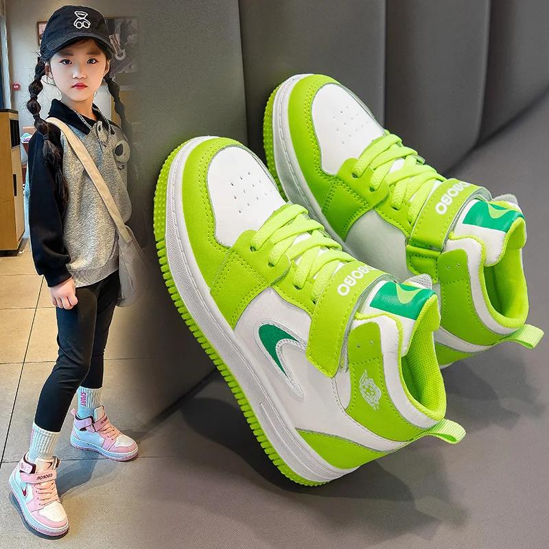 Nová móda a módní ležérní obuv Měkká podrážka Protiskluzová Vysoký top Trendové plátěnky Dětská sportovní obuv 2025 Léto