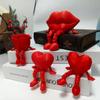 Beliebte Valentinstagsgeschenke, Rosenfiguren, 3D-gedrucktes Spielzeug, Puppen, Figuren und herzförmige Handarbeiten