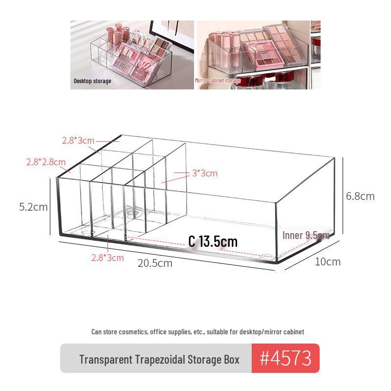 Armoire Miroir de Salle de Bain en Acrylique & Support de Rangement pour Cosmétiques