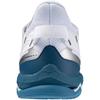 Mizuno Wave Mirage 5 Handball Shoes, Club Activities, Wide Width, Lightweight, Indoor, White/Blue/Silver, Size 28.0 cm, 2E