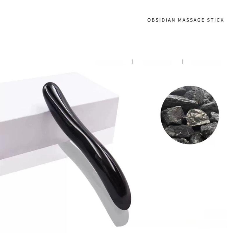 Obsidian Scraping Acupuncture Massage Stick Gua Sha Board Facial Beauty Tools Meridian Point Gouache Scraper Skin Tool
