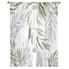 Willow Leaf Lines Salbeigrüne Tüllvorhänge für Wohnzimmer, durchsichtiger Vorhang für Schlafzimmer, Küche, Jalousien, Voile-Vorhänge