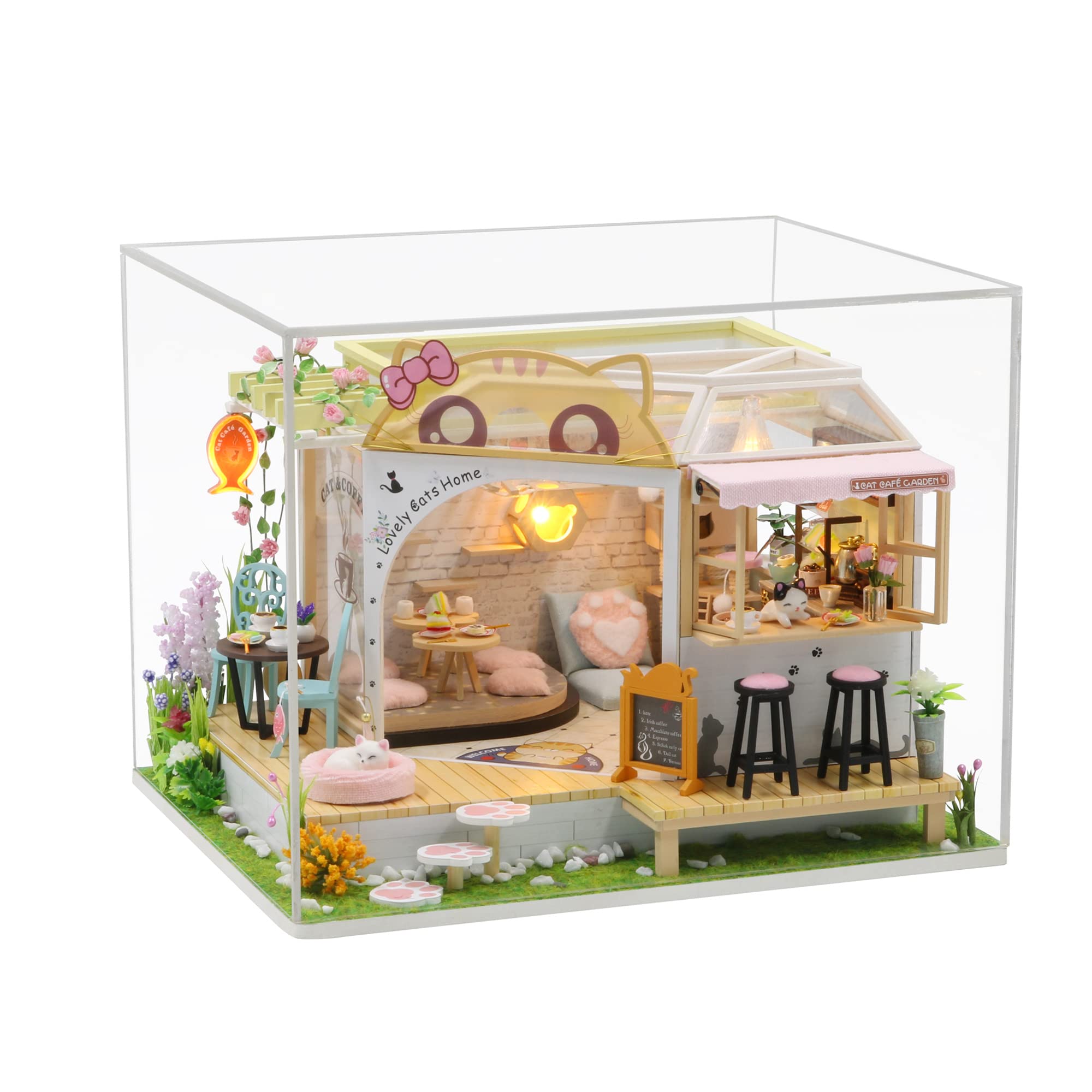 

Кукольный домик ручной работы набор миниатюрный CAT CAFE GARDEN Cat Cafe (t-ФРИК)