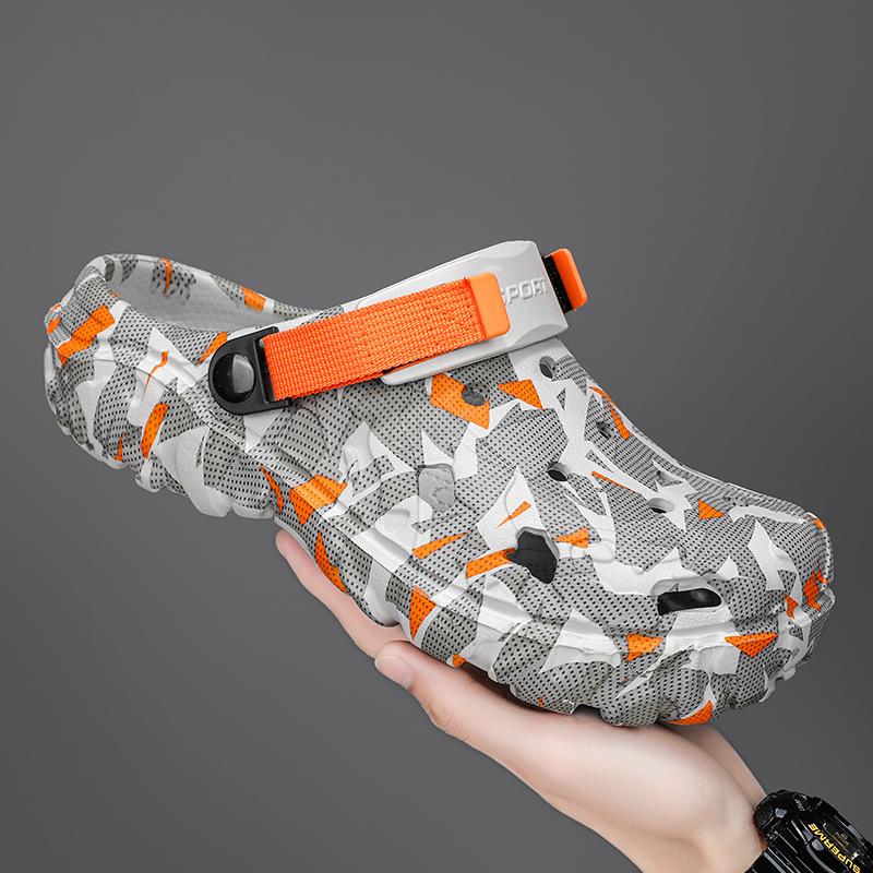 Men's Lightweight Breathable Closed-Toe Beach Clogs - Plus Size Outdoor Sandals & Slippers