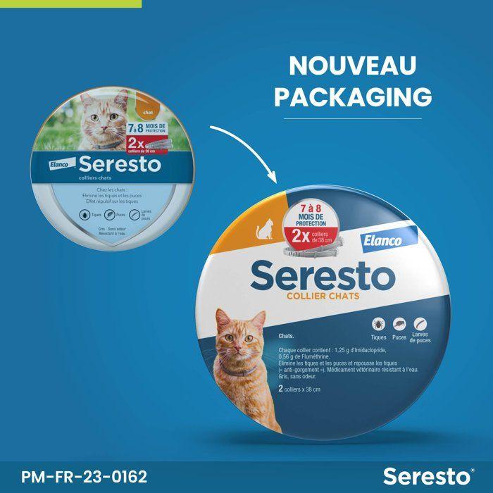 SERESTO Chat Collier Anti-Puces et Anti-Tiques 2 unités