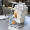 Cute Bear Pattern Phone Case For Samsung Galaxy S26 S25 Ultra S24 S23 FE S22 S21 Plus S20 A73 A72 A71 Clear Bumper Cover