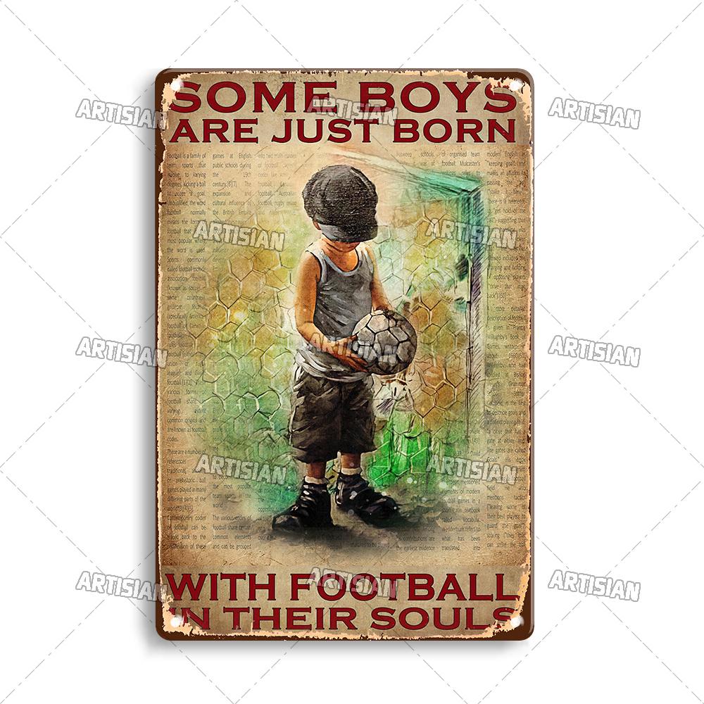 Artisian Football Metal Sign Sport Retro Tin Poster Vintage Decorative Plate Wall Decor Garage Bar Pub Club Hotel Cafe Kitchen