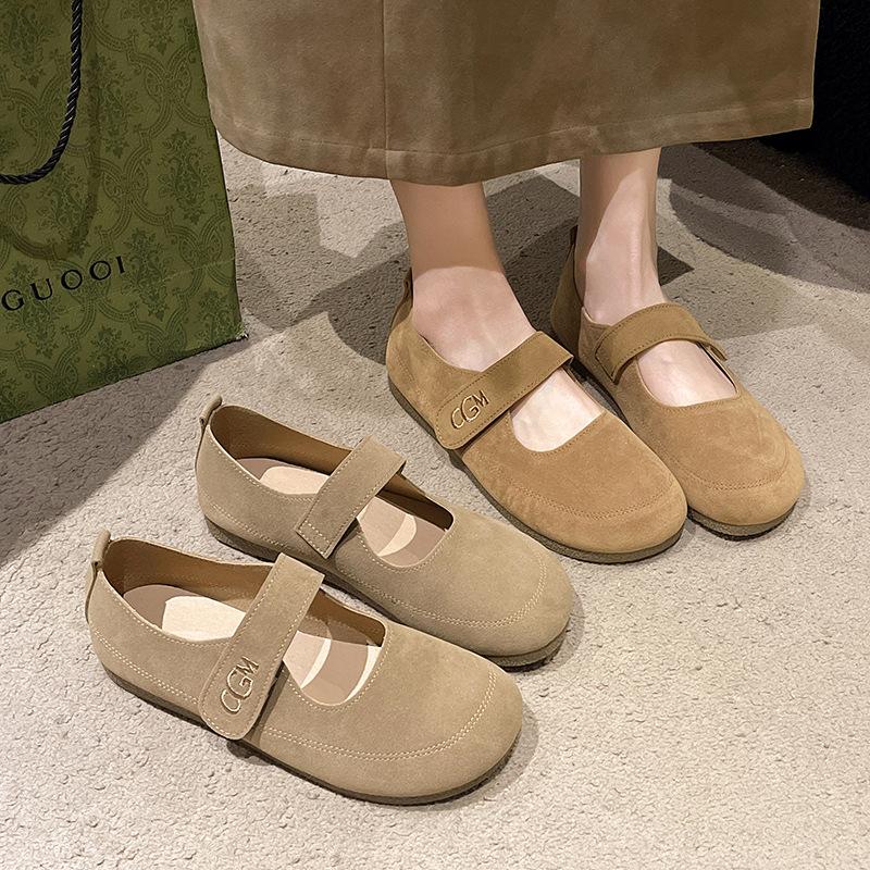 Fashion Small Leather Shoes Women's Spring and Autumn 2025 New Retro Lazy Shoes Women's Shallow Mouth Versatile Flat Mary Jane Single Shoes