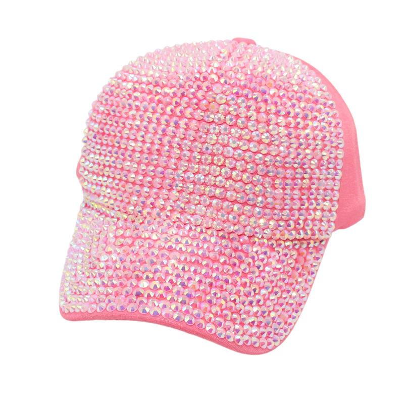 Flash Diamond Cap Trendy Foreign Baseball Cap Personalized Sun Hat Hot Diamond Women'S Light Board Hat Wind