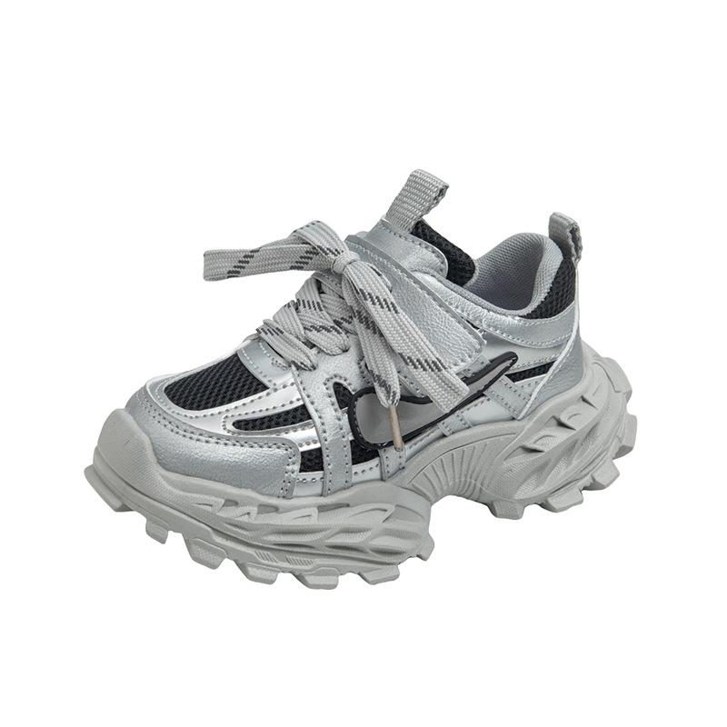 2025 autumn new children's dad shoes trendy jogging shoes fashion lightweight mesh breathable men's and women's sports shoes