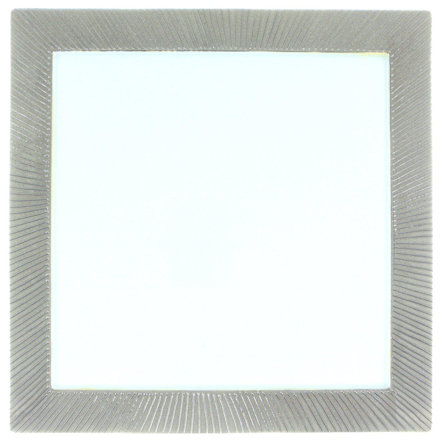 

Arita Ware Kinemon Kiln Square Dinner Plate Platinum Tokusa Nai White 97374