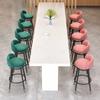 Swivel Bar Stool with Backrest Modern Counter Height Stool 360°Rotating for Home Bar/Salon/Reception Anti-Slip Metal Base
