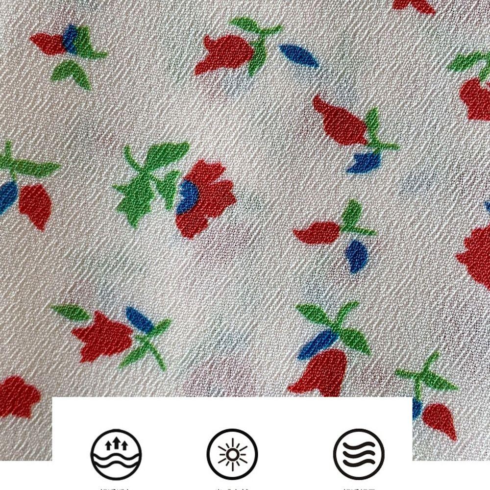 Ribbon Floral Scarf Leopard Print Shirt Tie Retro Long Scarves  Party