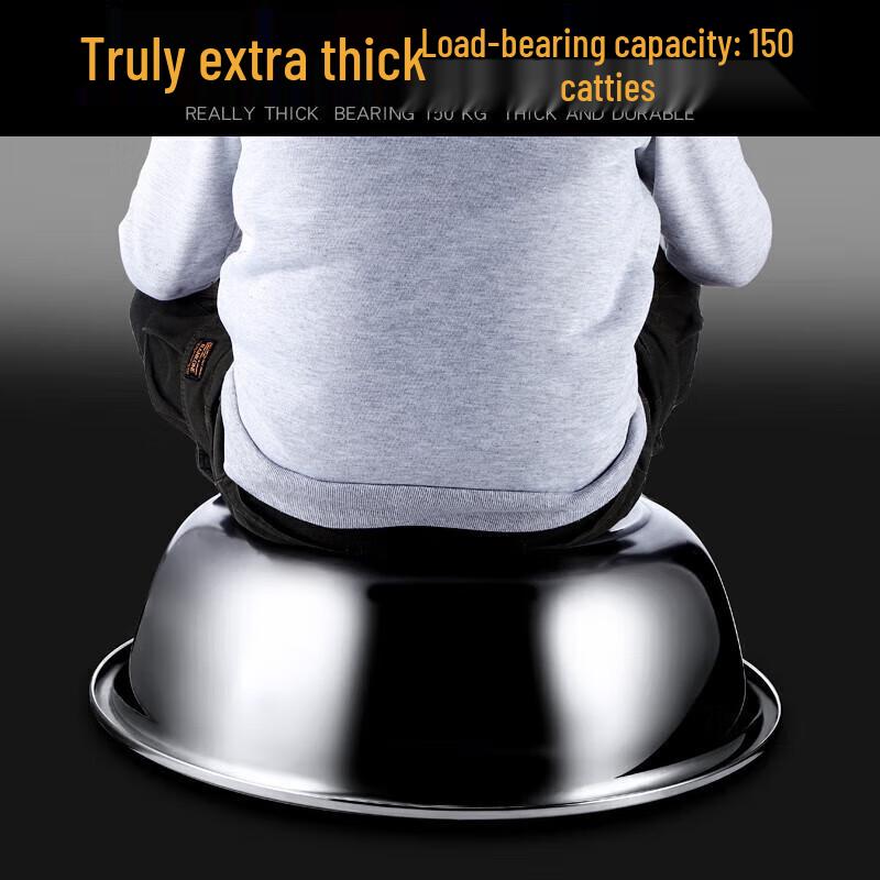 NHZHIW Large Stainless Steel Round Mixing Bowl