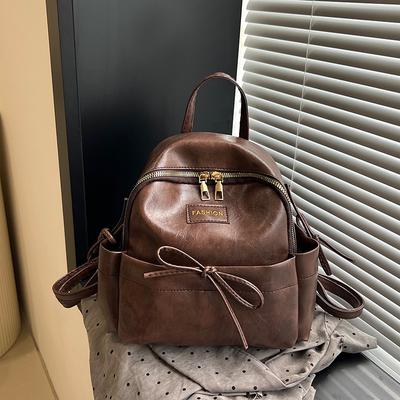 2025 New College Style Commuter Backpack Casual Fashion Retro Women's Backpack Personalized Trend Small Schoolbag