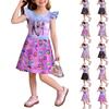 Girls Sleeveless U Neck Summer Dress Casual A Line Dress Lightweight Holiday Dress for Kids Comfortable Fit