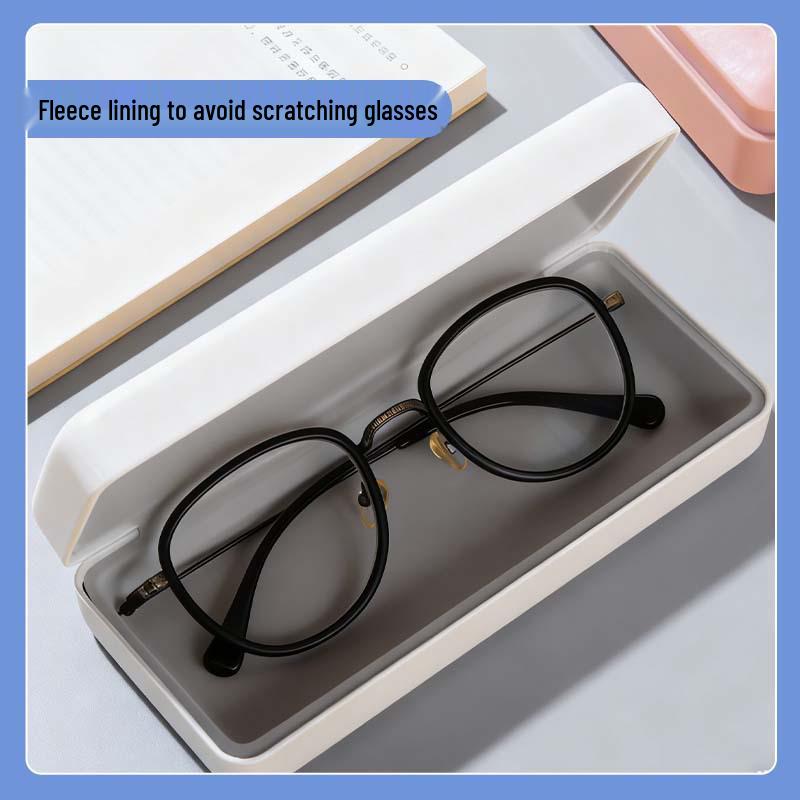 Customizable Drop-Proof Double-Sided Large Capacity PU Glasses Case for Students