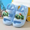 Kids' Military Style EVA Slippers: Boys' Summer Anti-slip, Anti-collision Indoor Sandals for Bathroom and Shower.
