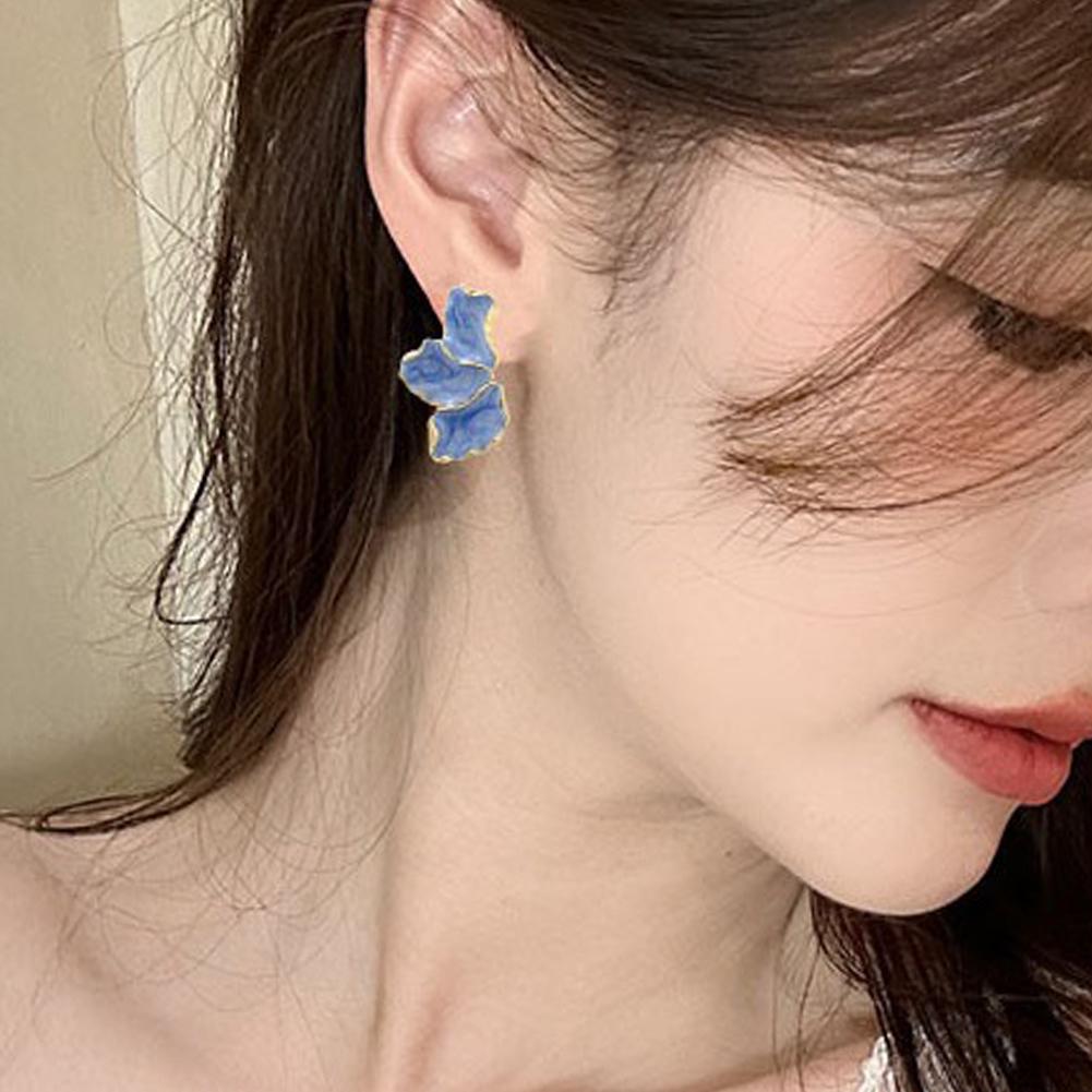 Flower Dangle Earrings Trendy Jewelry Gift Irregular Statement Earrings Flower Stud Earrings for Women