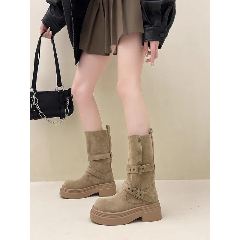 

Новые ботинки Мартин женские универсальные полусапоги осенняя мода два способа носки см увеличивающие рост толстая подошва модные ботинки 40