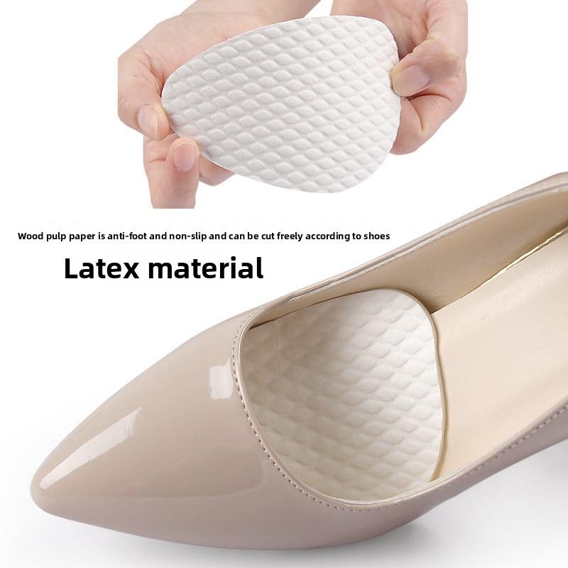 Latex Forefoot Pad High Heels Soft Shock Absorption Sweat Absorption Invisible Breathable Cool Wood Pulp Non-slip Half Size Pad