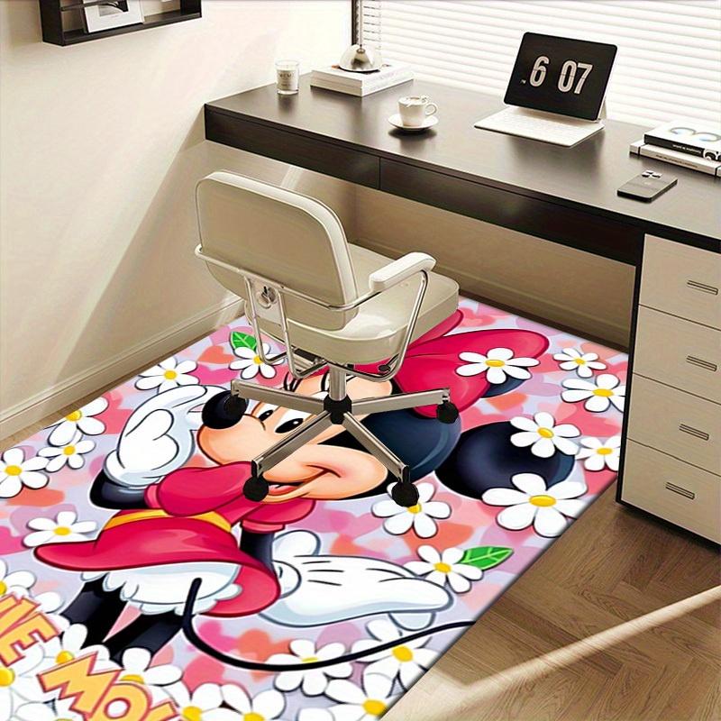 1pcOffice Carpet, Desk Mat, Gift for Home Decor, Minnie Mouse Theme Rug, Cute Cartoon Flooring, Room Decoration, Soft Non-Slip Mats