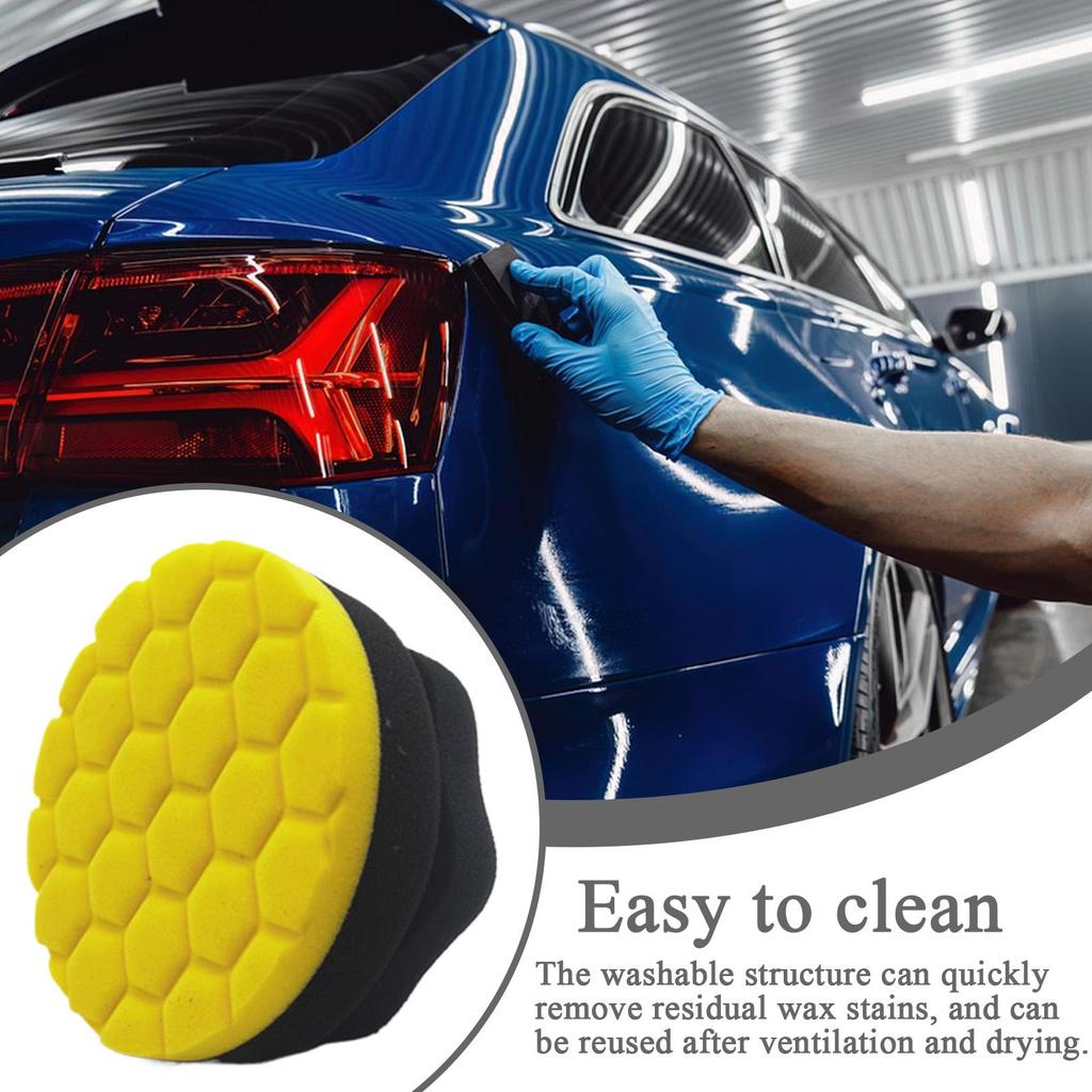 Car Wax Polishing Sponge Applicator, Hand Tire Wax Sponge High Density Foam Sponge Car Accessories Ire Applicator Pads Brush