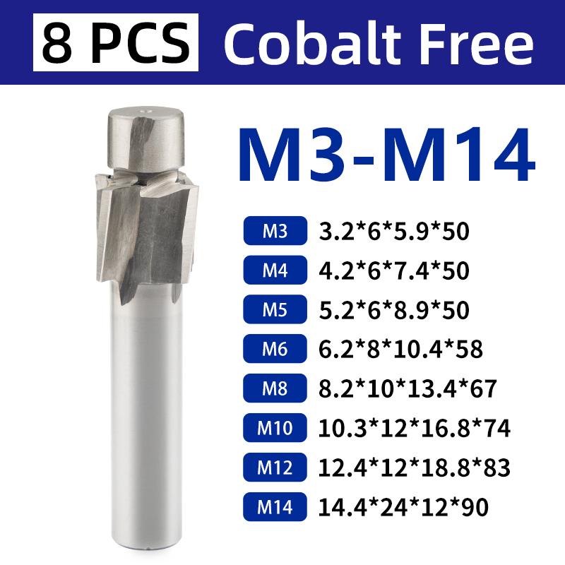 HSS Countersink Milling Cutters / Cobalt-Containing Layer Countersinks / Fully Ground Countersink Drills M3M4M5M6M8M10M12M14M16