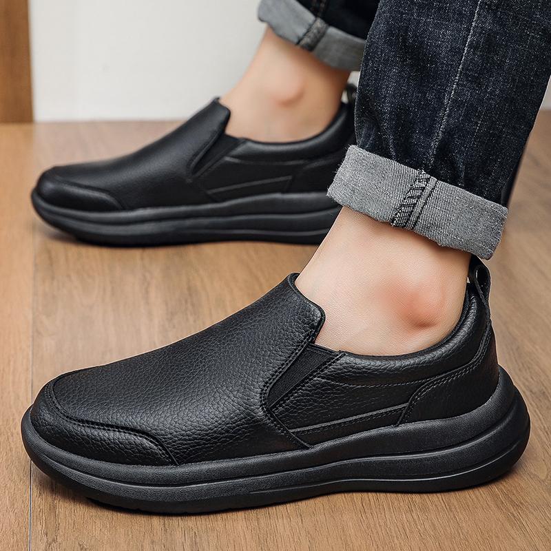 Casual Shoes Large Size 50 Autumn Soft Leather Men Soft Soled Casual Flat Men Outdoor Walking Comfort Fashion Soft Leather Shoes