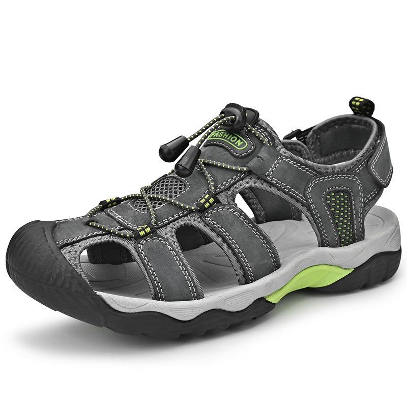 Foreign Trade Large Size Sandals Men's Outdoor Beach Sandals Bag Head Sandals Hollow Men's Breathable Creek Shoes