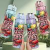 1PC Crawfish Season Slogan Art Print 750ml Color Plastic Sports Water Bottle Leakproof Flip Straw Lid Suitable for Sports Office Home Use