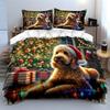 Golden Doodle Christmas Decor Bedding Duvet Cover Set  (1*Duvet Cover 2*Pillowcases, Without Duvet Insert)