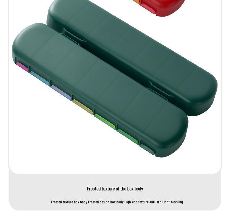 14-Grid Weekly Rainbow Magnetic Foldable Pill Organizer – Moisture-Proof, Portable, Compartmentalized Medicine Dispenser