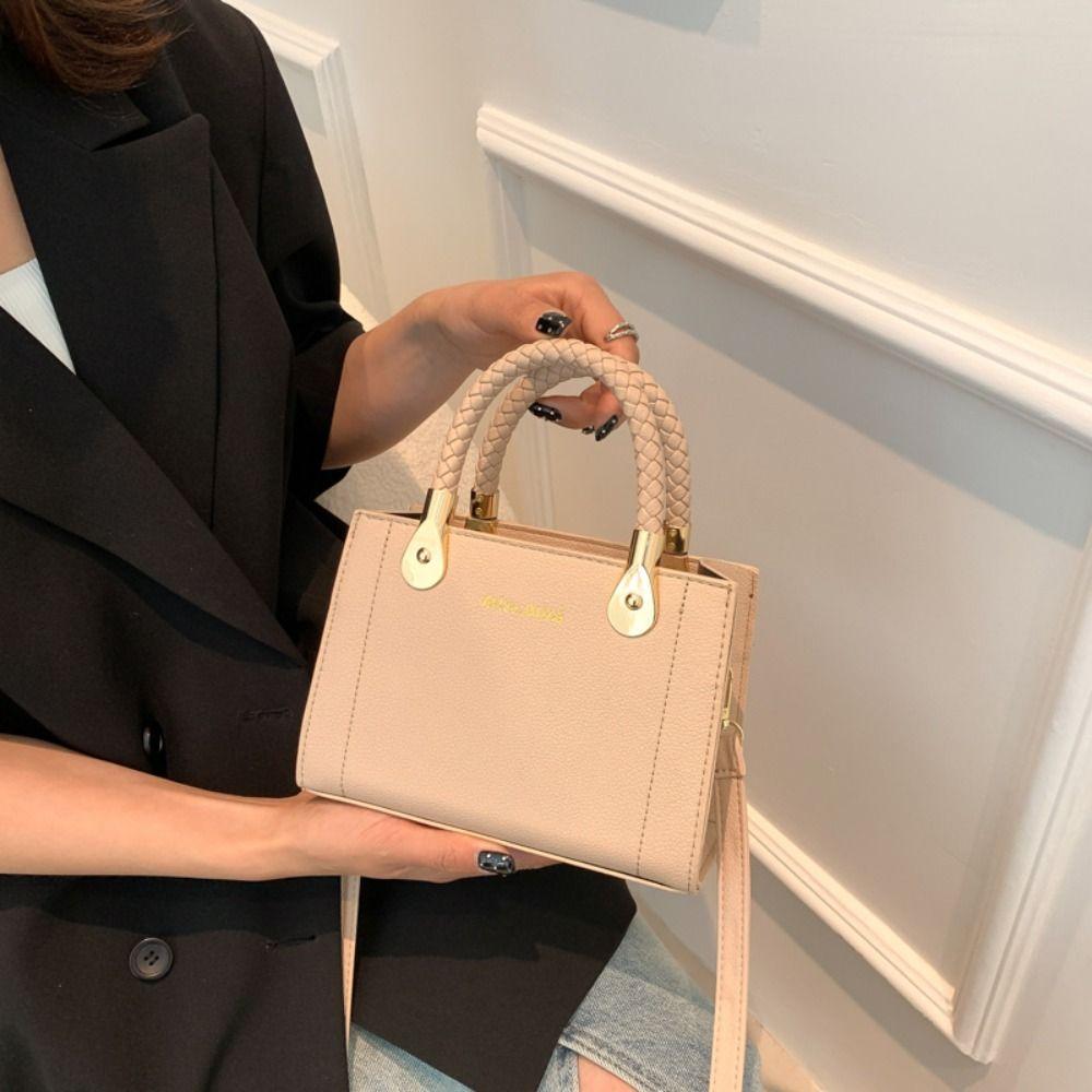 PU Leather Women Shoulder Bag Korean Style Small Square Bag Ladies Mini Crossbody Bag  Girls