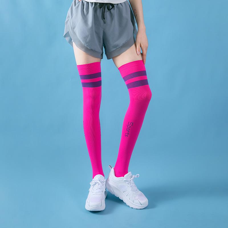 Kompressionsstrümpfe, professionelle Herren- und Damen-Outdoor-Sportsocken, lässig, gestreift, Baumwolle, für Fitnessstudio, Fitness, Radfahren, Laufen