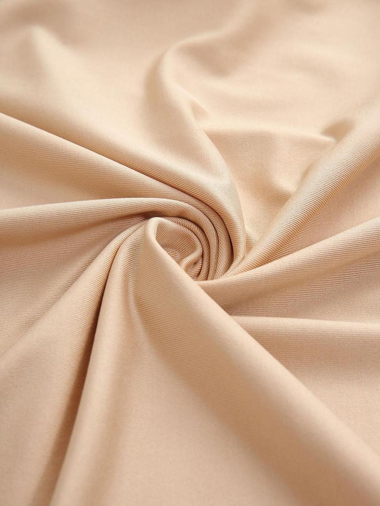 Rosegal Plus Size A-Linien-Kleid mit floralem Spitzeneinsatz und goldener Linie und Rüschen