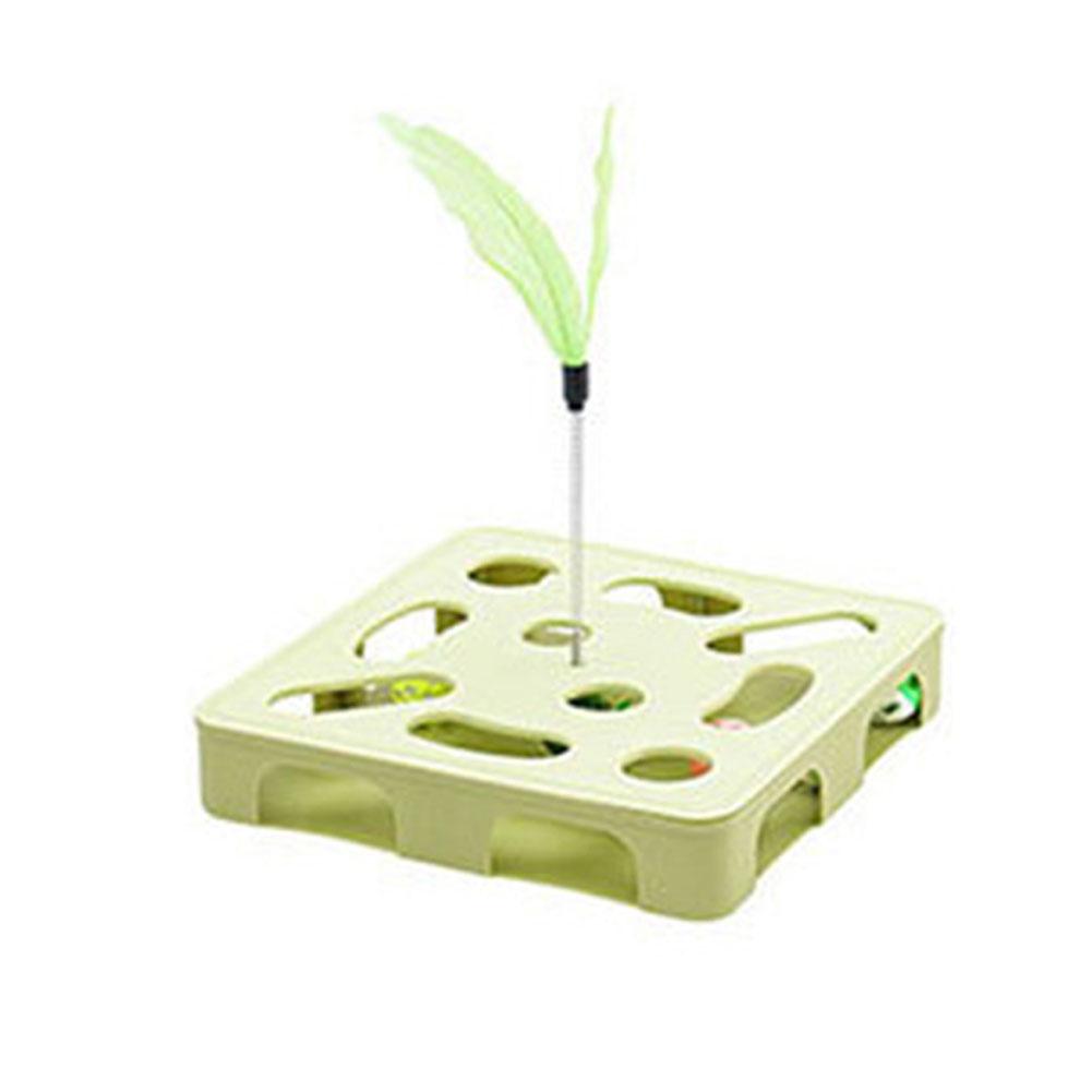 Self-Amusing Feather Bell Teaser - Interactive Kitten Puzzle Maze Puzzle Toy for Boredom Relief, Pet Plaything