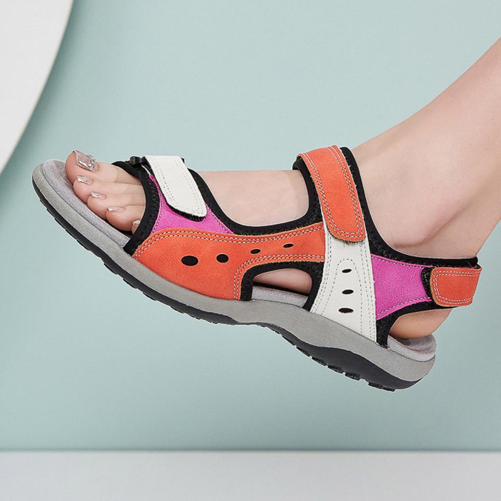 Sandalias Ajustables Cómodas para Caminar para Mujer con Soporte para el Arco Sandalia de Senderismo Zapatos Deportivos Casuales de Verano para Uso al Aire Libre