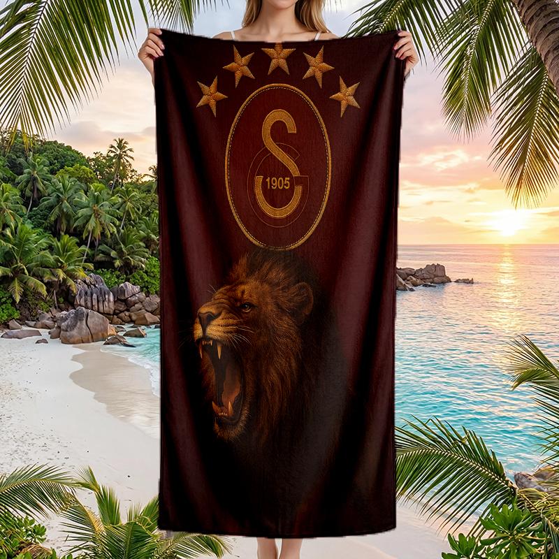 Galatasaray Fashion Beach Towel: Ideal for Summer Adventures Soft, absorbent and quick drying suitable for swimming and bathing